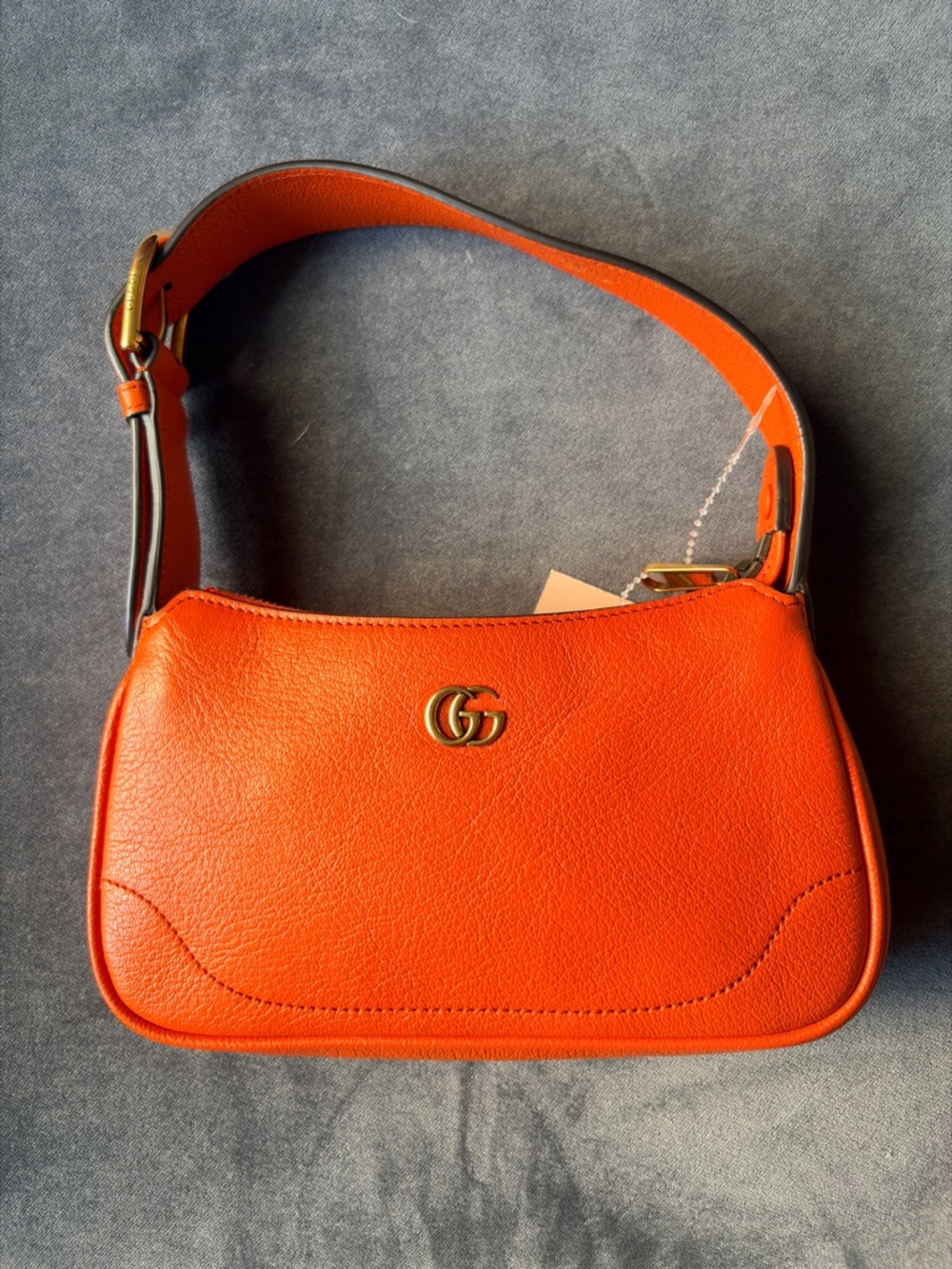 Gucci Orange Leather Shoulder Bag Aphrodite